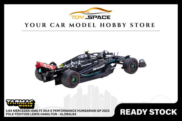 [TARMAC WORKS] 1:64 Mercedes-AMG F1 W14 E Performance Hungarian Grand Prix 2023 Pole Position Lewis Hamilton - GLOBAL64