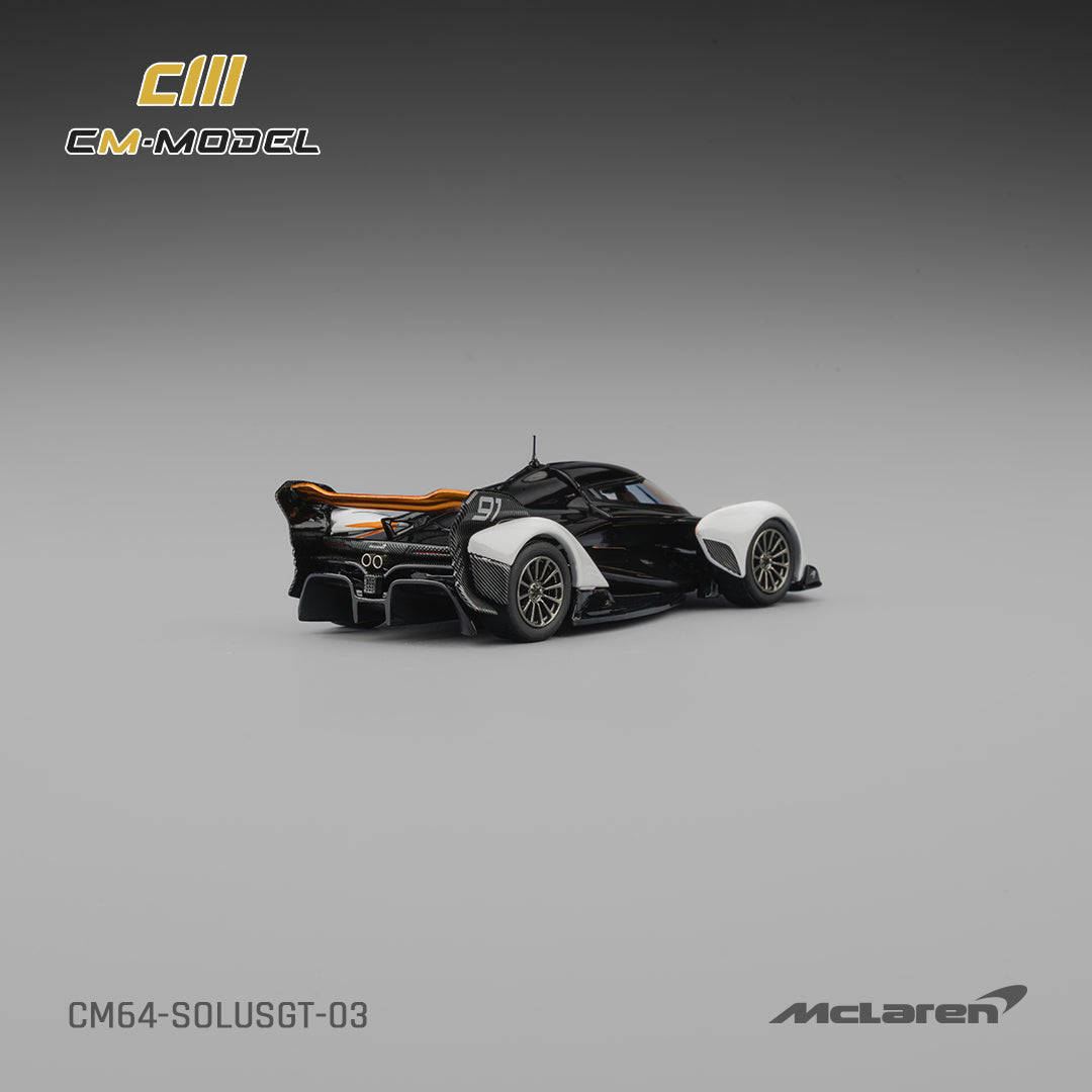 [CM MODEL] 1:64 Mclaren Solus GT Black/White