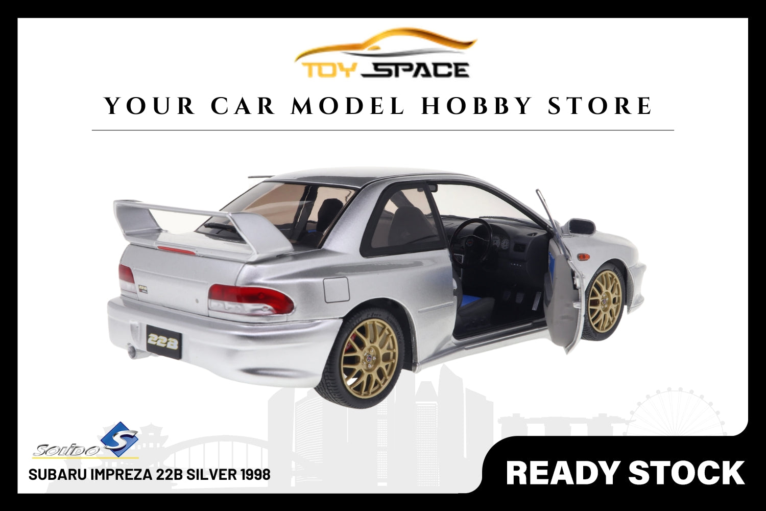 [SOLIDO] 1:18 Subaru Impreza 22B Silver 1998