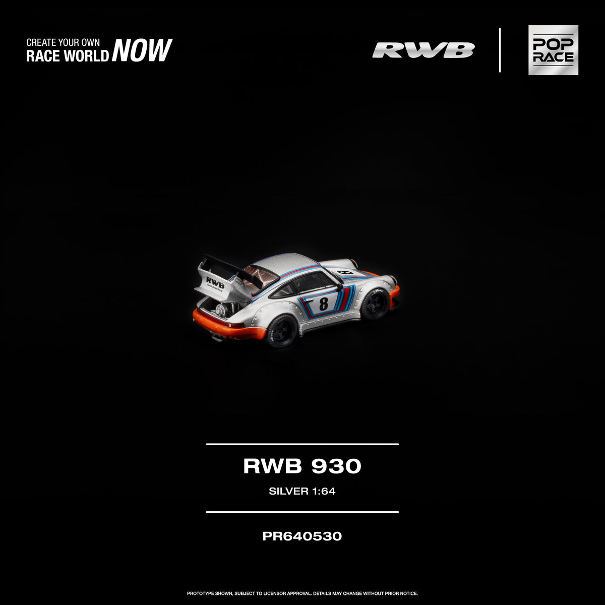 [POP RACE] 1:64 RWB 930 Silver
