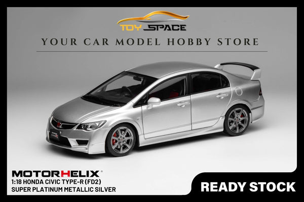 [MOTORHELIX] 1:18 Honda Civic Type R (FD2) Super Platinum Metallic Silver