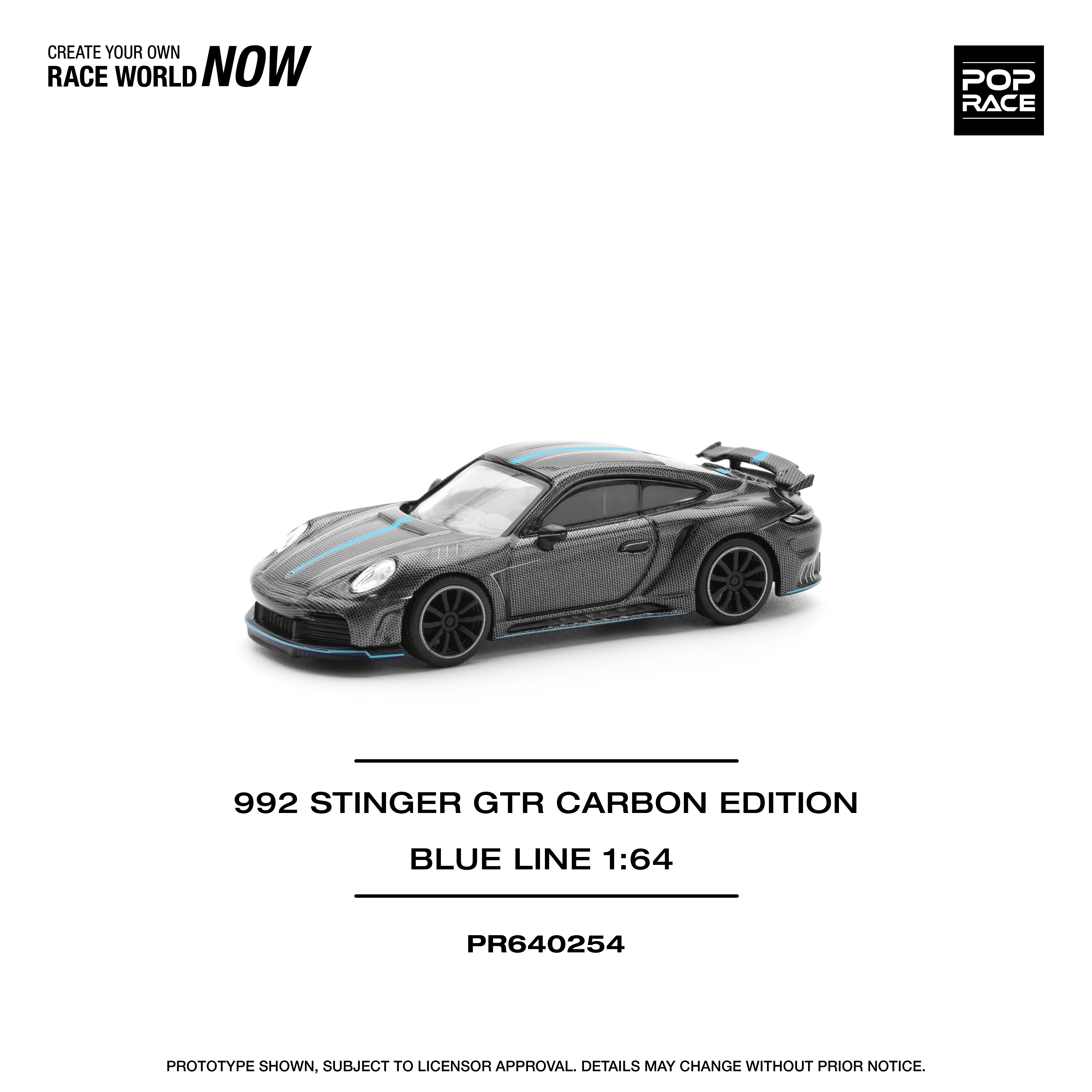 [POP RACE] 1:64 992 Stinger GTR Carbon Edition (Blue Line)