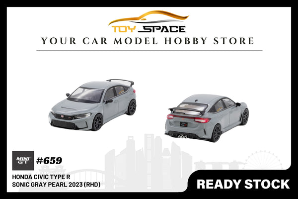 [MINI GT] Honda Civic Type R Sonic Gray Pearl 2023 (RHD)