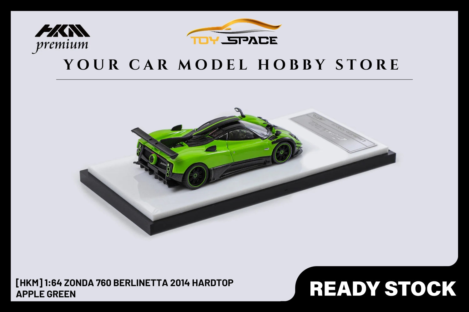 [HKM] 1:64 Zonda 760 Berlinetta 2014 Hardtop Apple Green