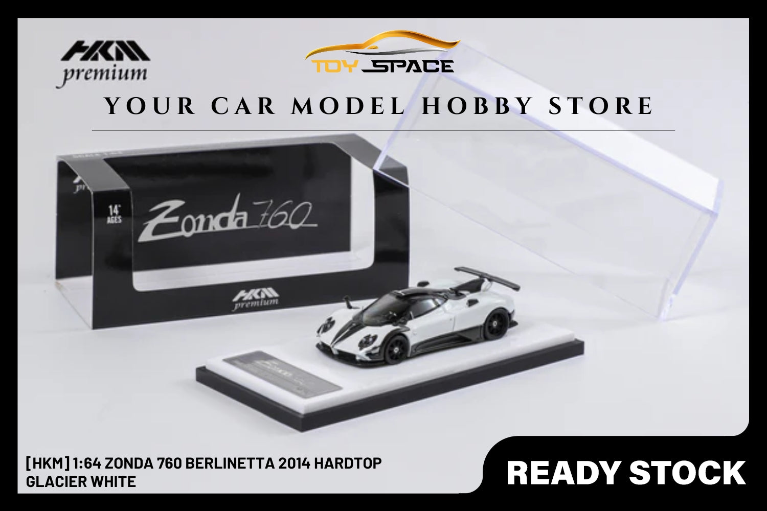 [HKM] 1:64 Zonda 760 Berlinetta 2014 Hardtop Glacier White