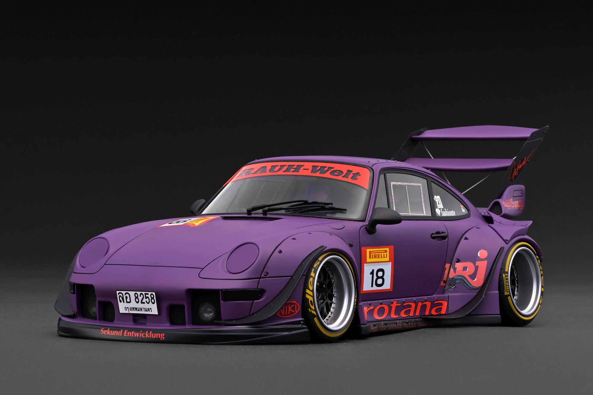 [IGNITION MODEL] 1:18 RWB 993 Matte Purple With Mr. Nakai [IG4042] - Toy Space Diecast Online Store Singapore
