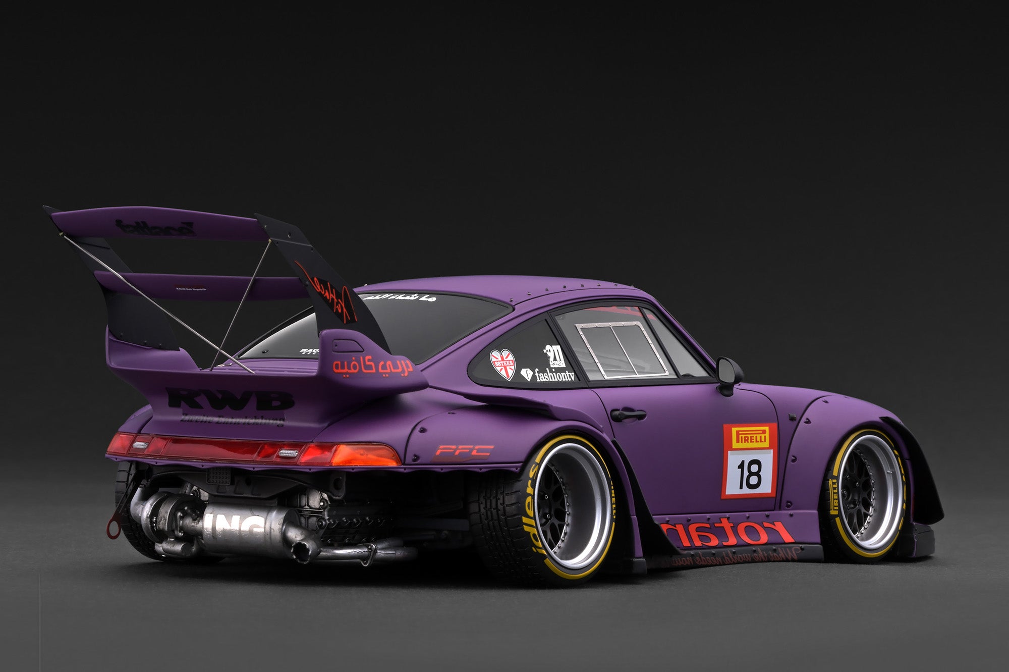 [IGNITION MODEL] 1:18 RWB 993 Matte Purple With Mr. Nakai [IG4042] - Toy Space Diecast Online Store Singapore