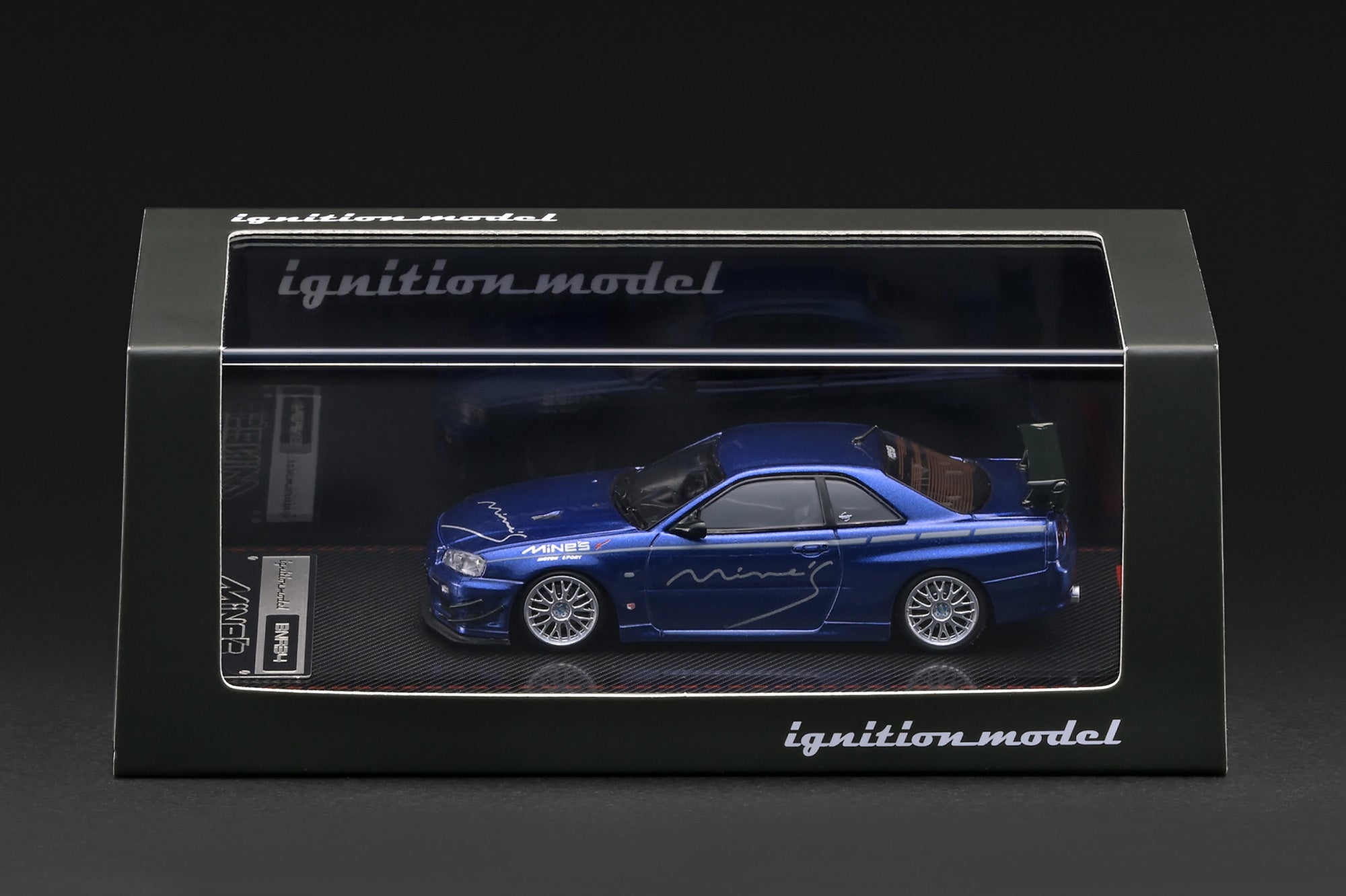 [IGNITION MODEL] 1:64 Nissan Skyline GT-R Mine's (R34) Blue Metallic [IG4094]