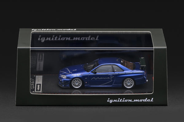[IGNITION MODEL] 1:64 Nissan Skyline GT-R Mine's (R34) Blue Metallic [IG4094]