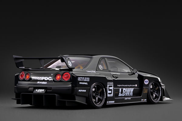 [IGNITION MODEL] 1:18 LB-ER34 Super Silhouette Skyline Black [IG4135]