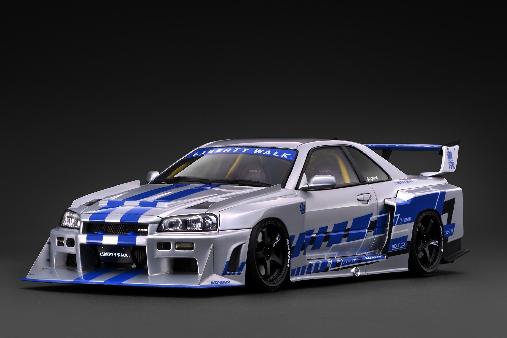 [IGNITION MODEL] 1:18 LB-ER34 Super Silhouette Skyline Silver [IG4136]