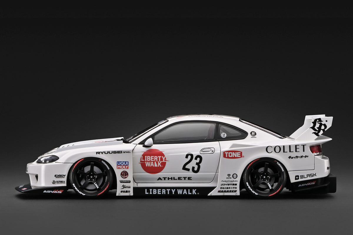 [IGNITION MODEL] 1:18 LB-Super Silhouette S15 Silvia White [IG4137] - Toy Space Diecast Online Store Singapore