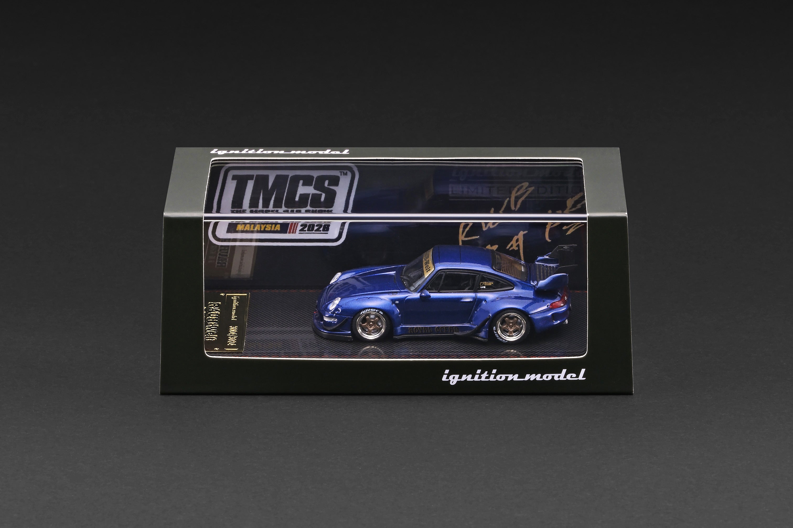 [IGNITION MODEL] 1:64 RWB 993 Blue Metallic 2026 TMCS Limited Edition [IG4143] - Toy Space Diecast Online Store Singapore