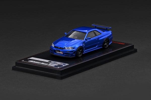 [IGNITION MODEL] 1:64 Nissan Skyline GT-R (BNR34) Nismo Customized Blue Metallic [IG4174] - Toy Space Diecast Online Store Singapore