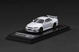 [IGNITION MODEL] 1:64 Nissan Skyline GT-R (BNR34) Nismo Customized White Metallic [IG4175] - Toy Space Diecast Online Store Singapore