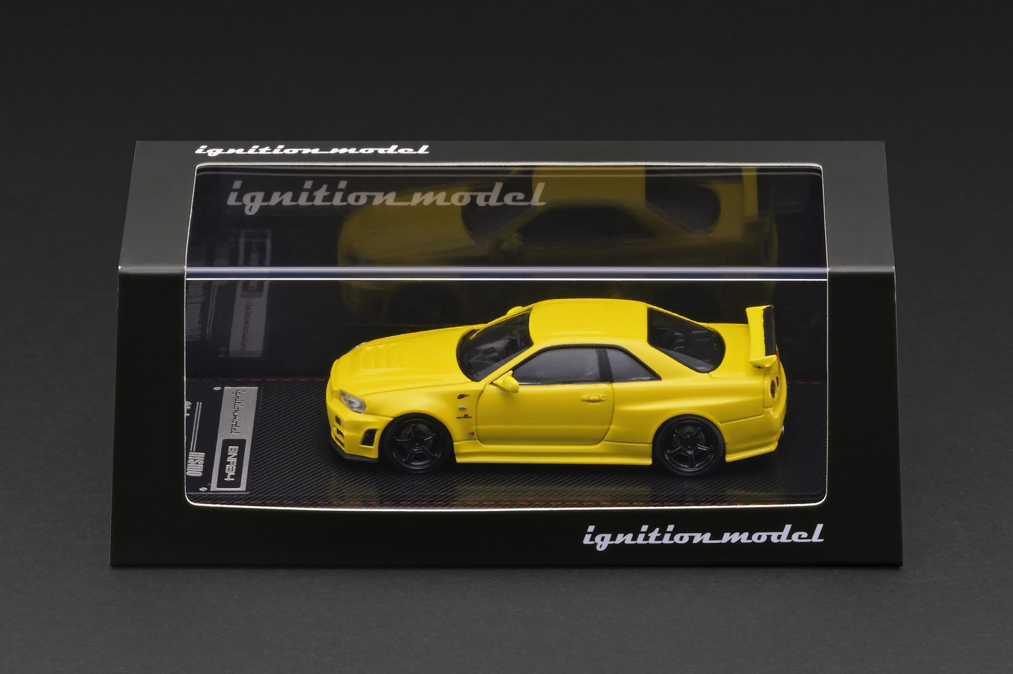 [IGNITION MODEL] 1:64 Nissan Skyline GT-R (BNR34) Nismo Customized Yellow Metallic [IG4176] - Toy Space Diecast Online Store Singapore
