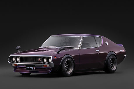 [IGNITION MODEL] 1:18 Nissan Skyline 2000 GT-R (KPGC110) Purple Metallic [IG4258] - Toy Space Diecast Online Store Singapore