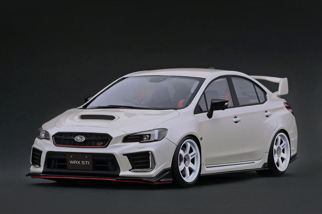 [IGNITION MODEL] 1:18 Subaru WRX STI (CBA-VAB) Pearl White [IG4314] - Toy Space Diecast Online Store Singapore