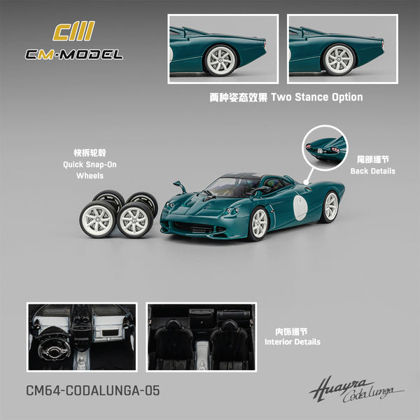 [CM MODEL] 1:64 Pagani Codalunga Green