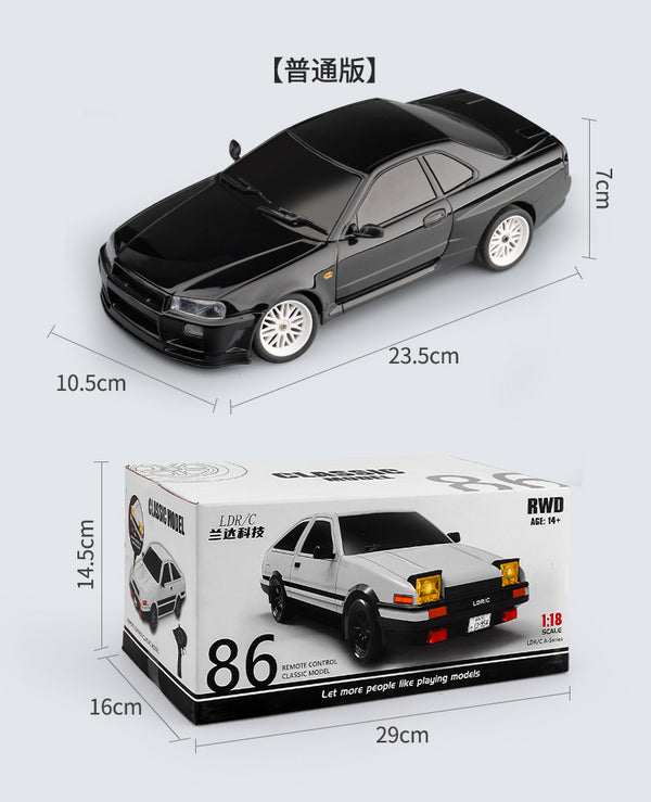 [LDRC] Remote-Controlled Car - Nissan Skyline GTR (R34) Black