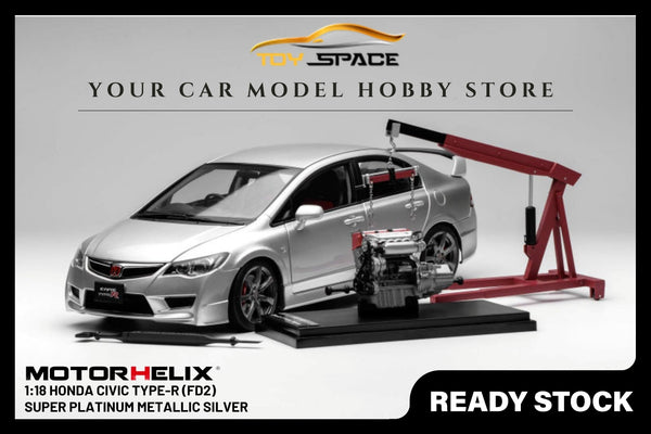 [MOTORHELIX] 1:18 Honda Civic Type R (FD2) Super Platinum Metallic Silver