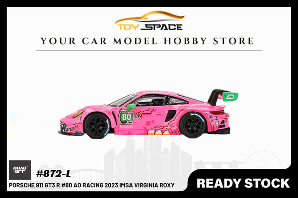 [MINI GT] Porsche 911 GT3 R #80 AO Racing 2023 IMSA VIRginia Roxy