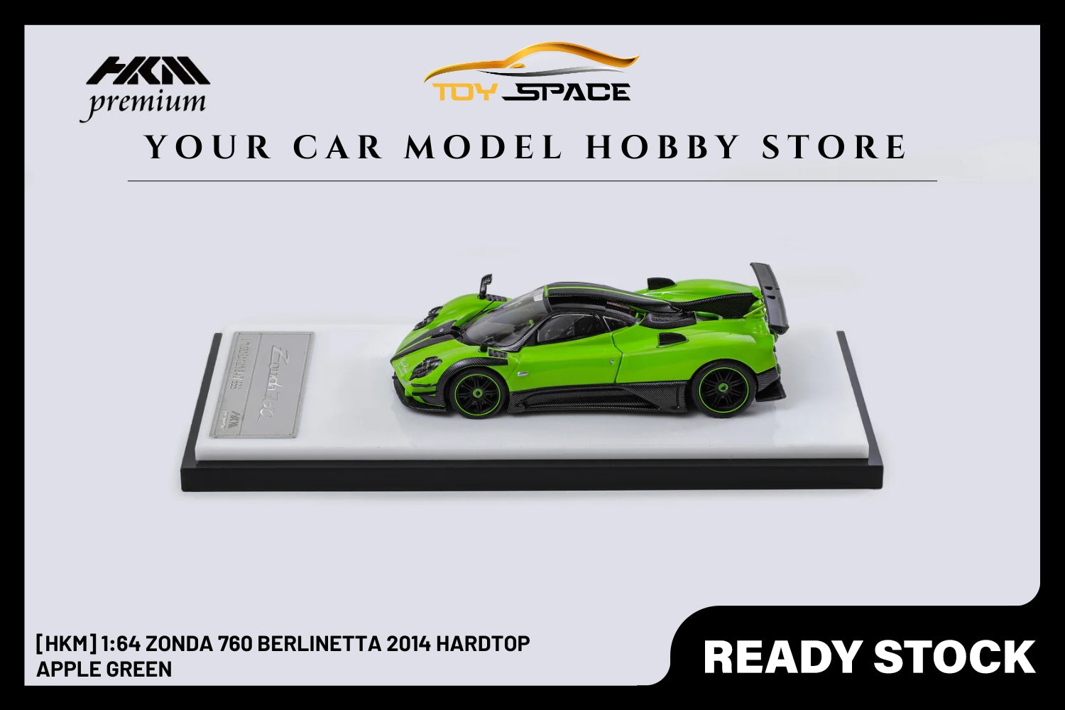 [HKM] 1:64 Zonda 760 Berlinetta 2014 Hardtop Apple Green