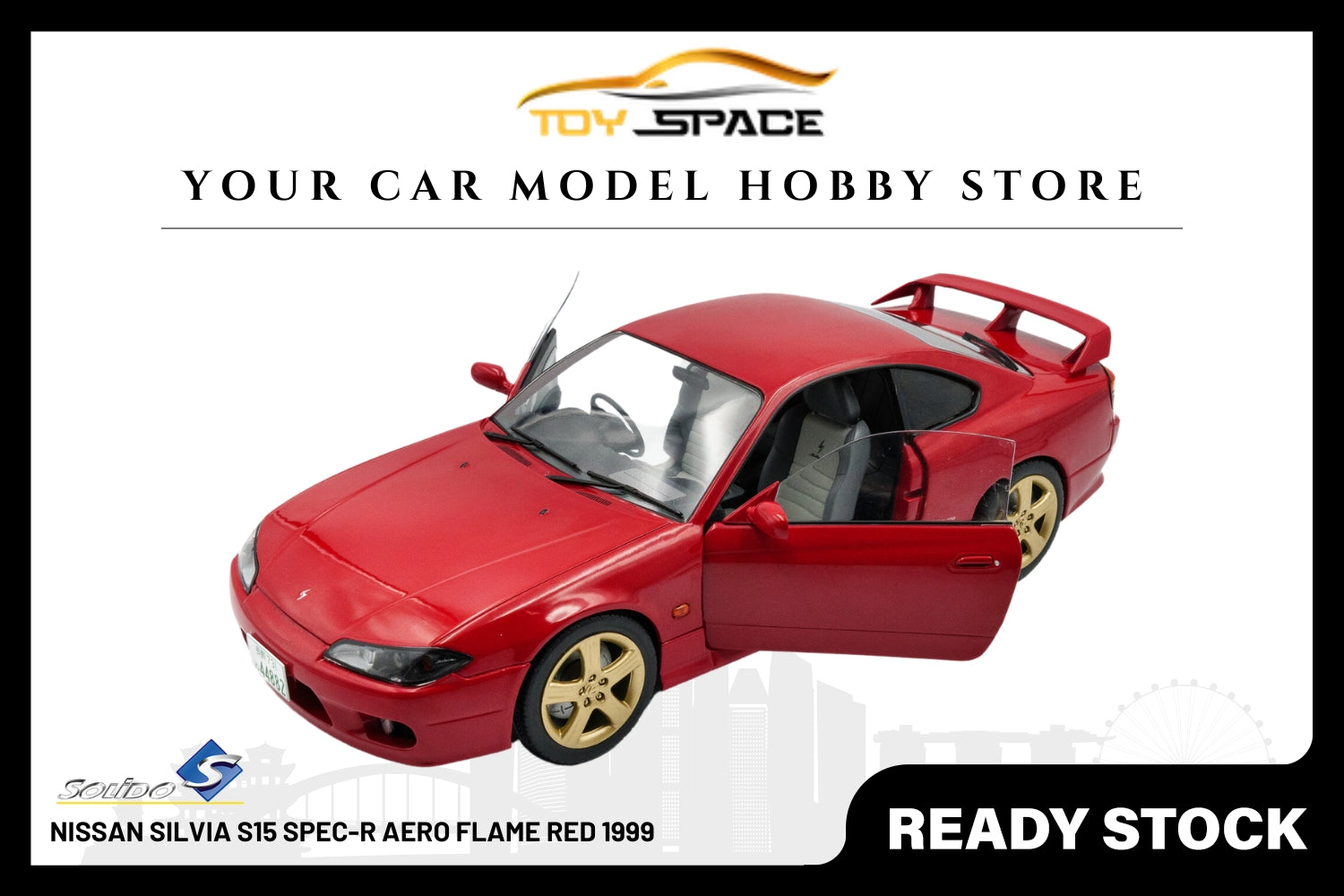 [SOLIDO] 1:18 Nissan Silvia S15 Spec-R Aero Flame Red 1999