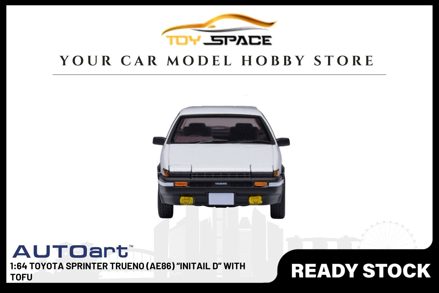 [AUTOART] 1:64 Toyota Sprinter Trueno (AE86) “INITIAL D” With Tofu