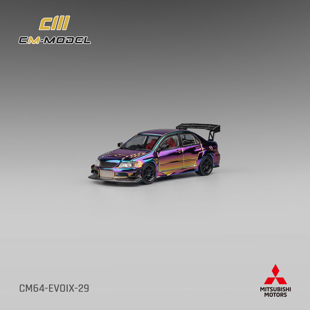 [CM MODEL] 1:64 Misubishi Lancer Evo IX Widebody Chrome