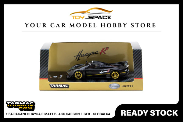 [TARMAC WORKS] 1:64 Pagani Huayra R Matt Black Carbon Fiber