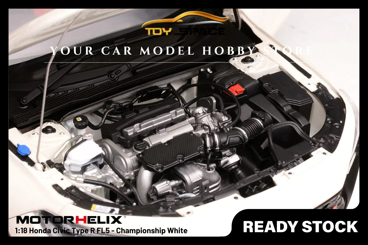 [MOTORHELIX] 1:18 Honda Civic Type R FL5 - Championship White