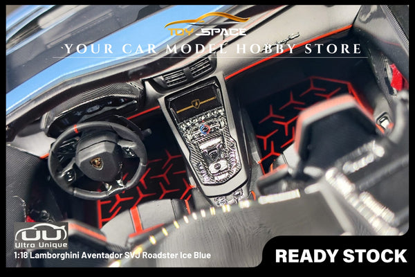 [ULTRA UNIQUE] 1:18 Lamborghini Aventador SVJ Roadster Ice Blue