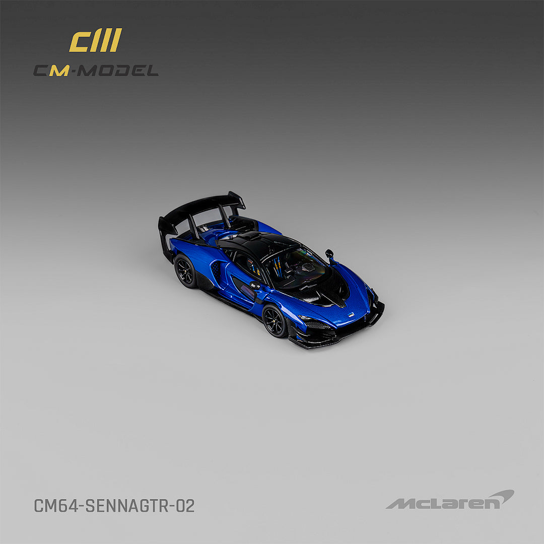 [CM MODEL] 1/64 Mclaren Senna GTR Metallic Blue