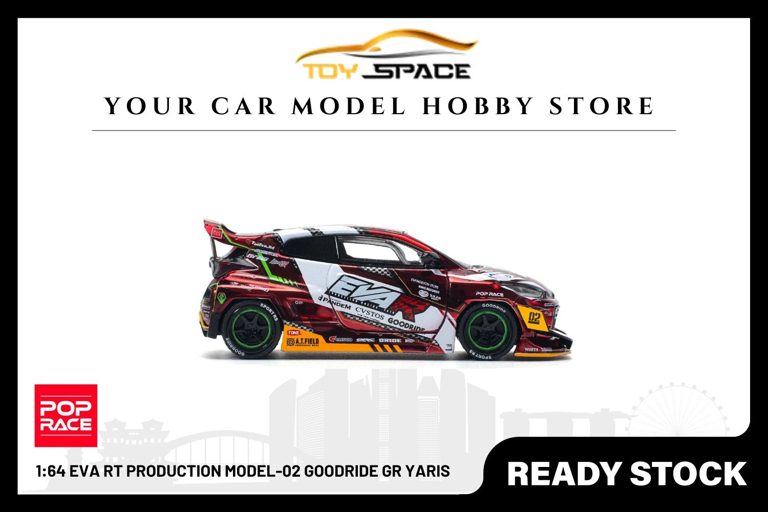 [POP RACE] 1:64 Eva RT Production Model-02 Goodride GR Yaris