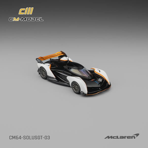 [CM MODEL] 1:64 Mclaren Solus GT Black/White