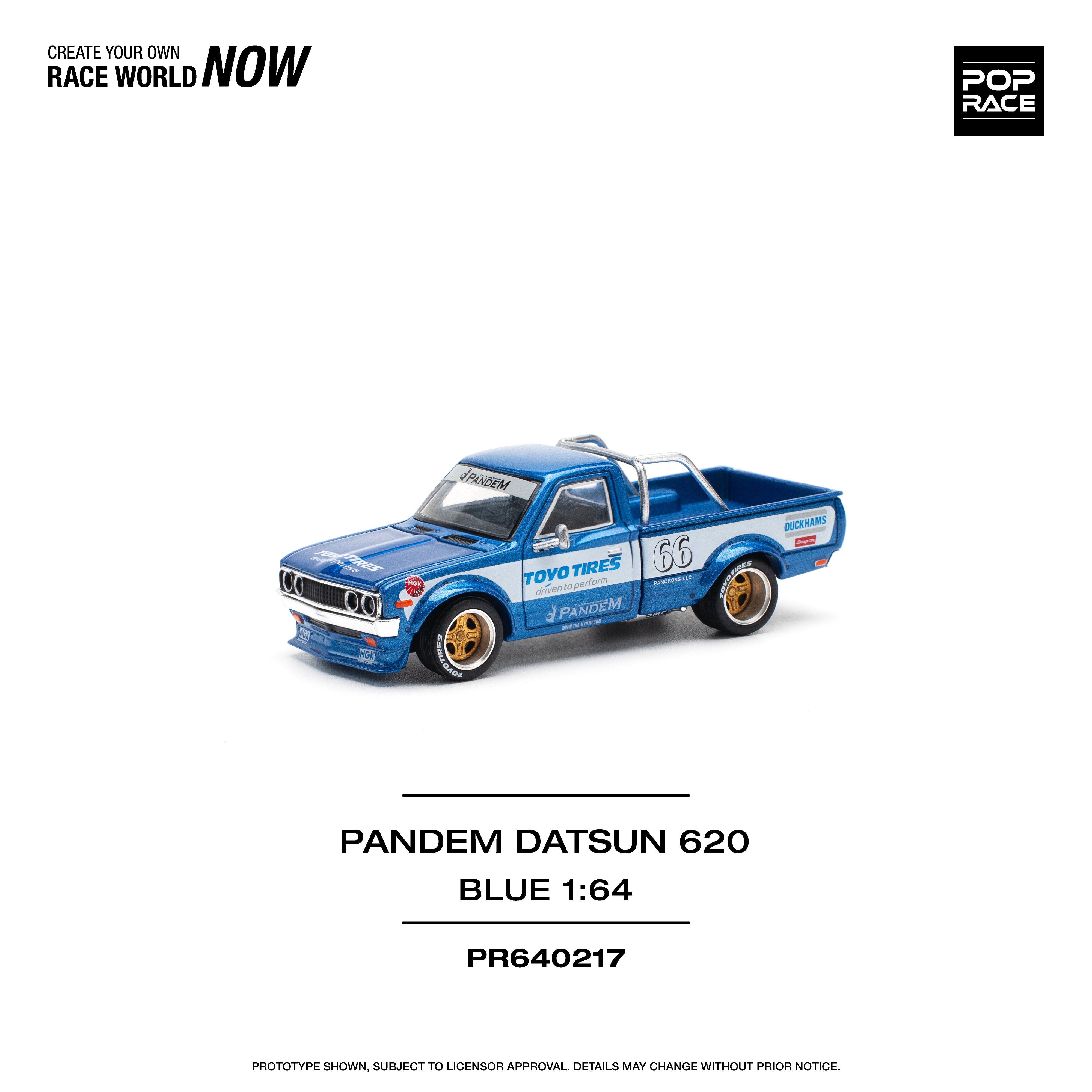 [POP RACE] 1:64 PANDEM Datsun 620 Blue