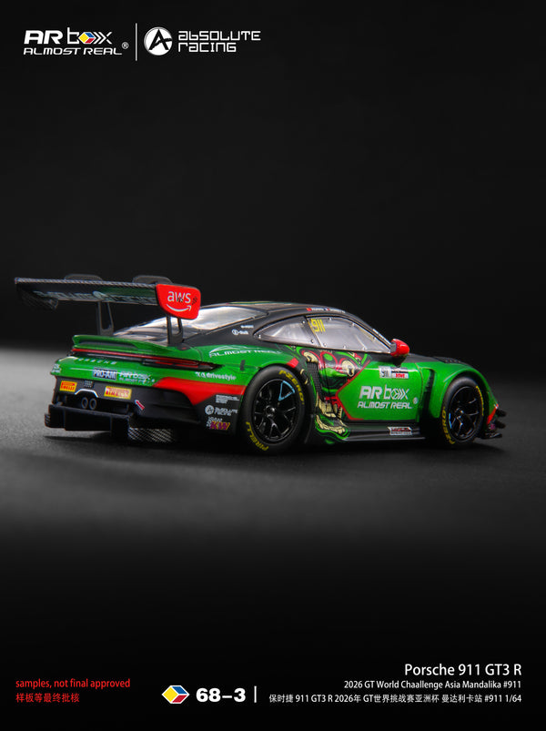 [AR BOX] 1:64 Porsche 911 GT3 R 2026 GT World Challenge Asia Mandalika #911