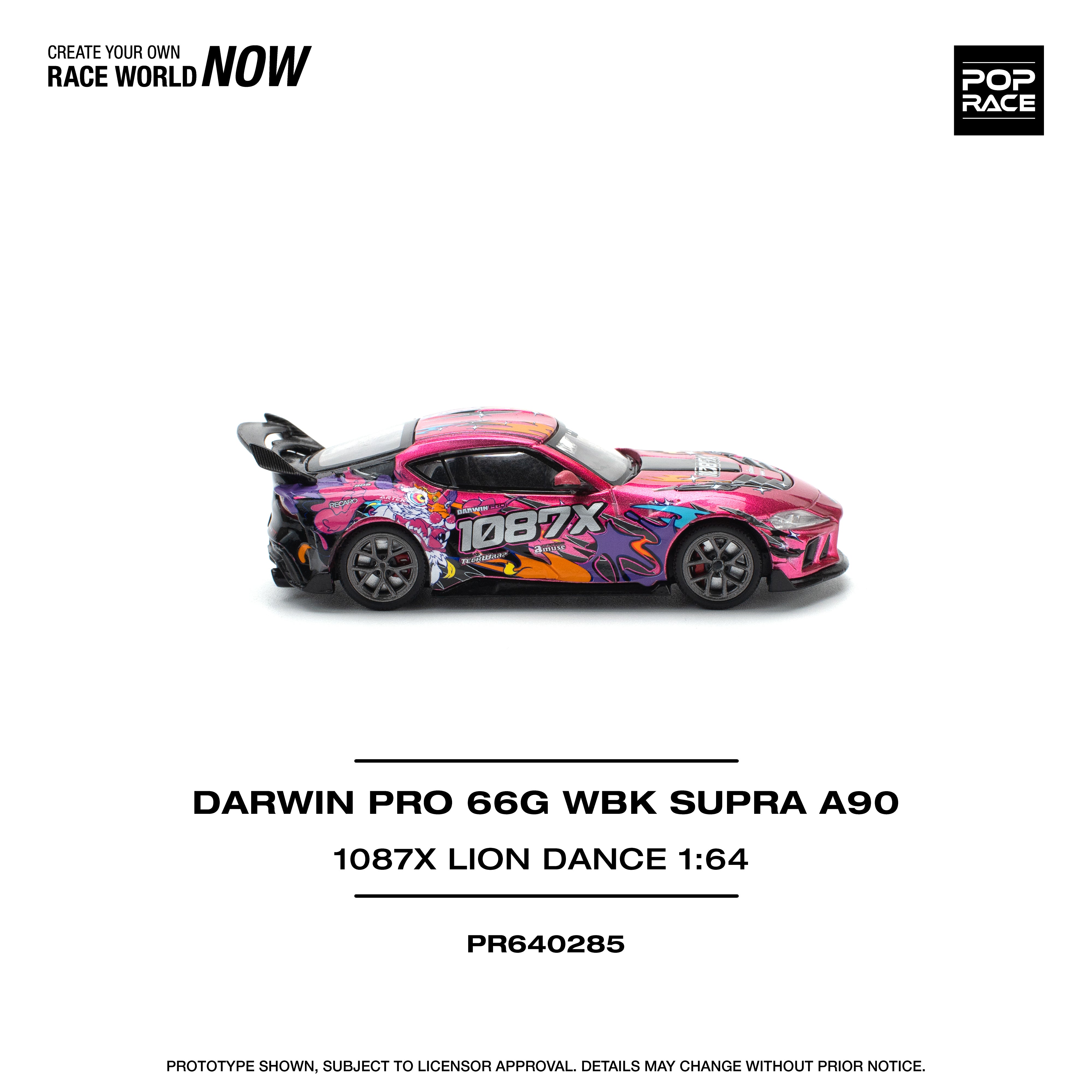 [POP RACE] 1:64 Darwin Pro 66G WBK Supra (A90) 1087X Lion Dance