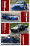 [LDRC] Remote-Controlled Car - Nissan Skyline GTR (R34) Silver/Blue Stripe