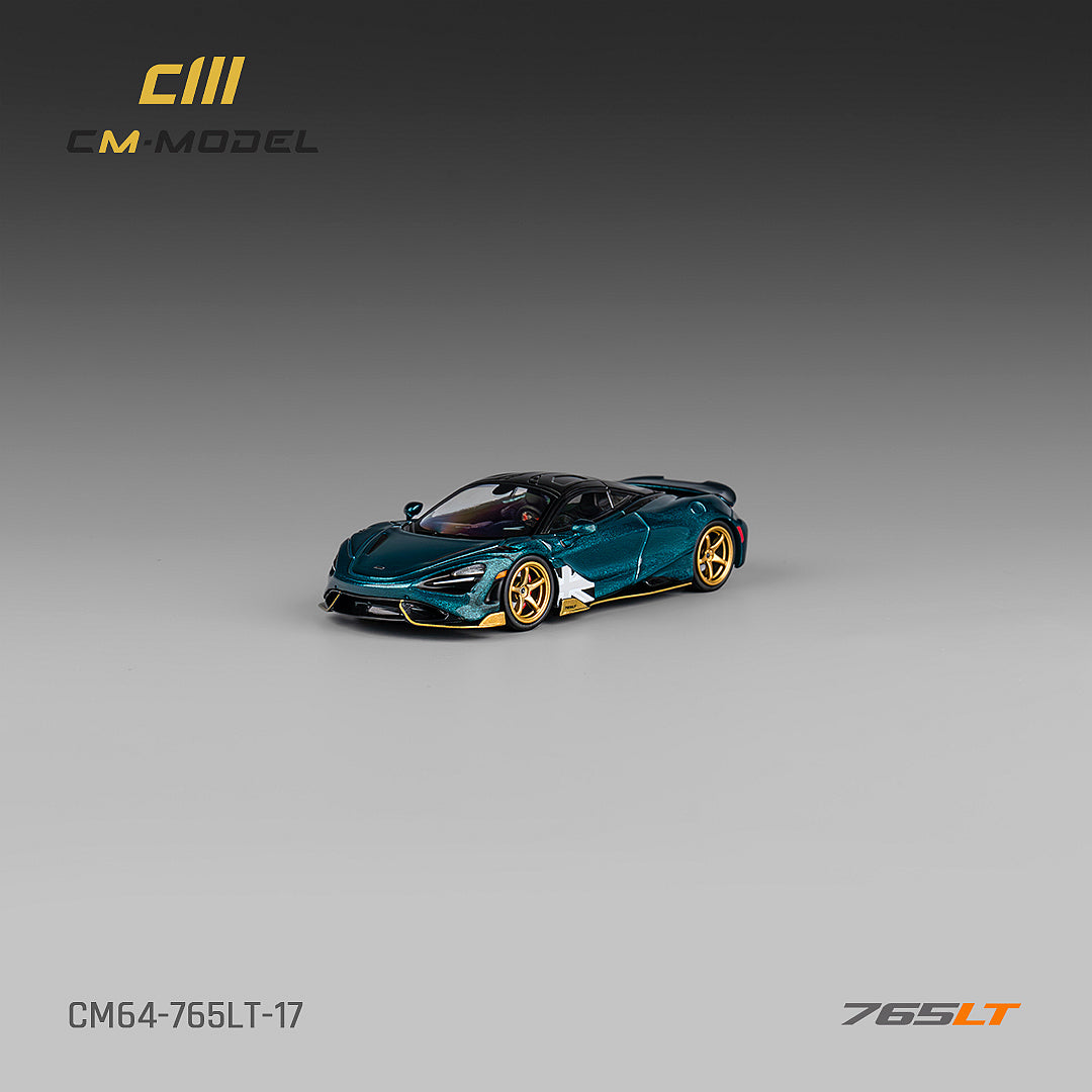 [CM MODEL] 1/64 Mclaren 765LT Metallic Black Green