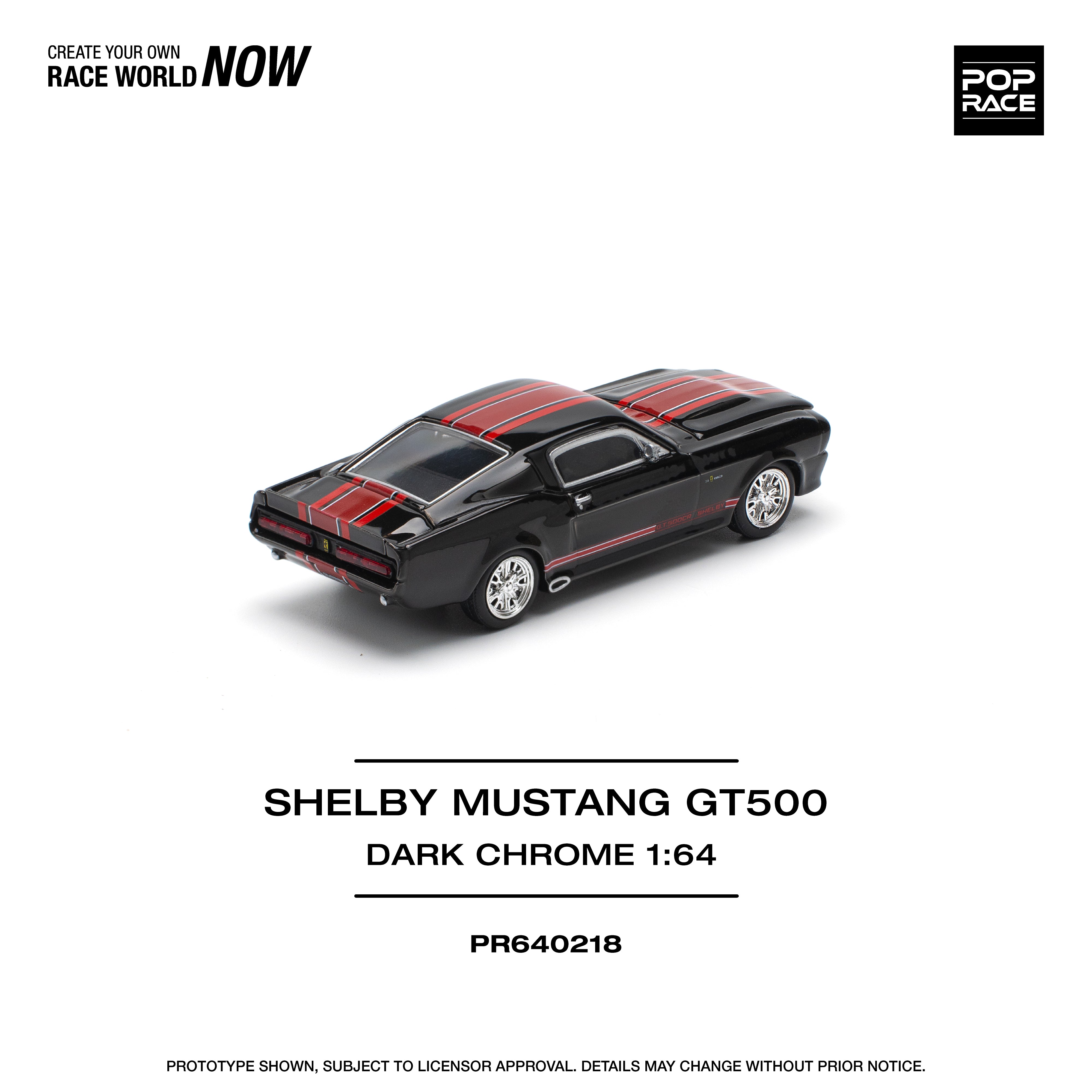 [POP RACE] 1:64 Shelby Mustang GT500 Dark Chrome