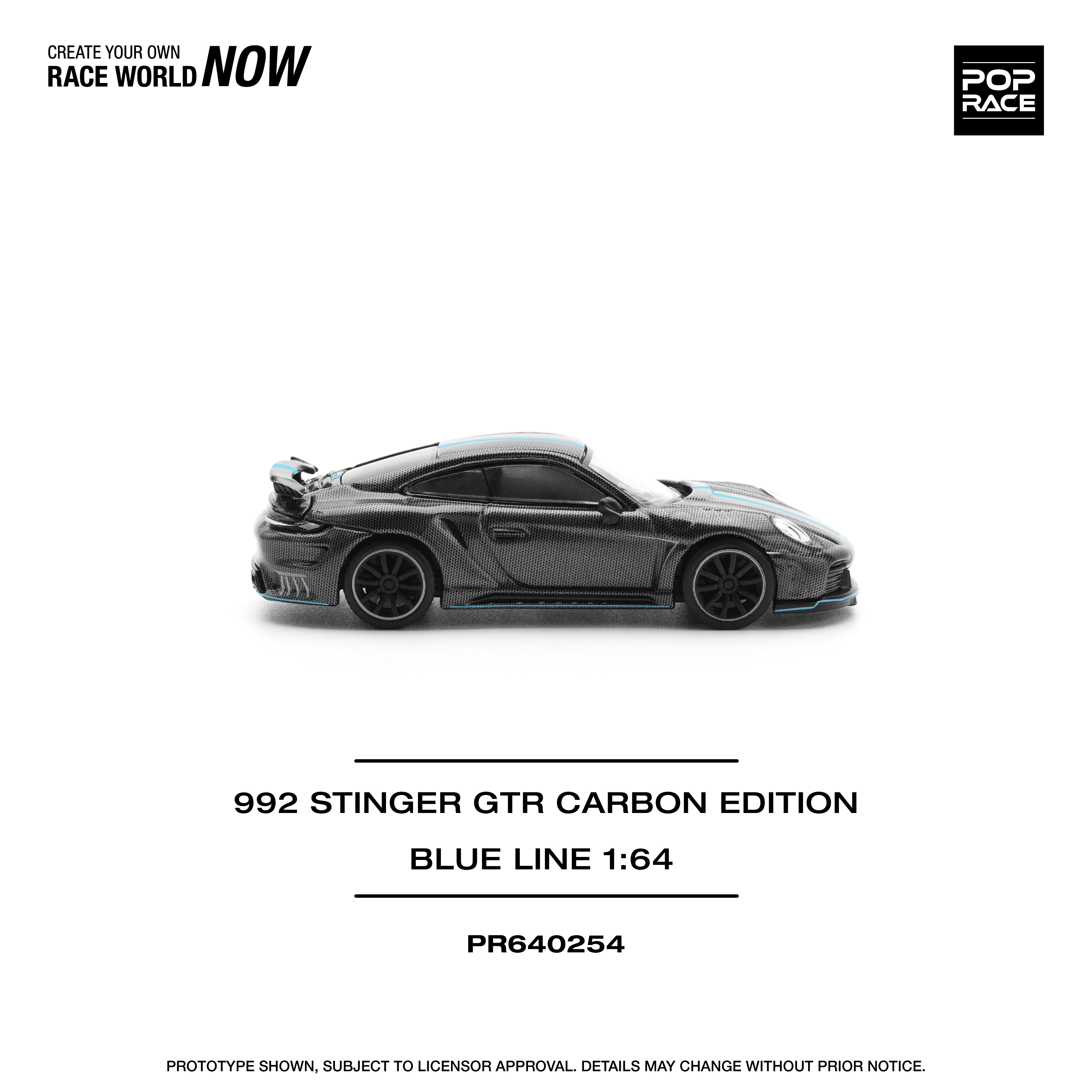 [POP RACE] 1:64 992 Stinger GTR Carbon Edition (Blue Line)