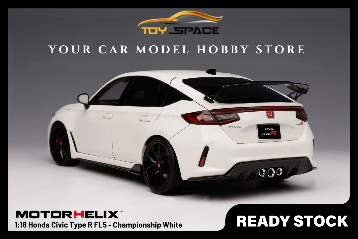 [MOTORHELIX] 1:18 Honda Civic Type R FL5 - Championship White