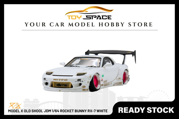 [ERROR 404 MODEL] x Old Shool JDM 1/64 Rocket Bunny RX-7 White