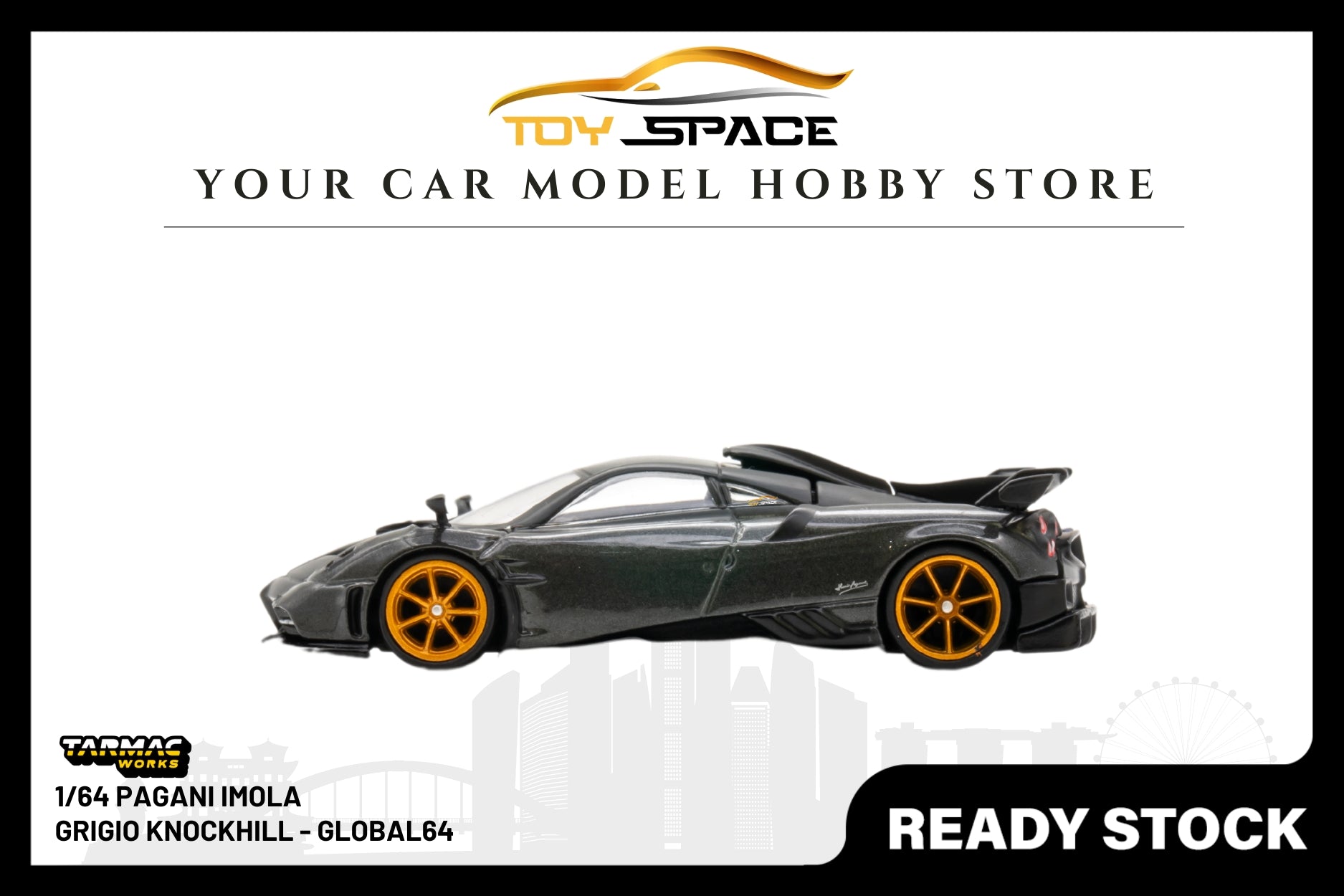 [TARMAC WORKS] 1/64 Pagani Imola Grigio Knockhill - GLOBAL64