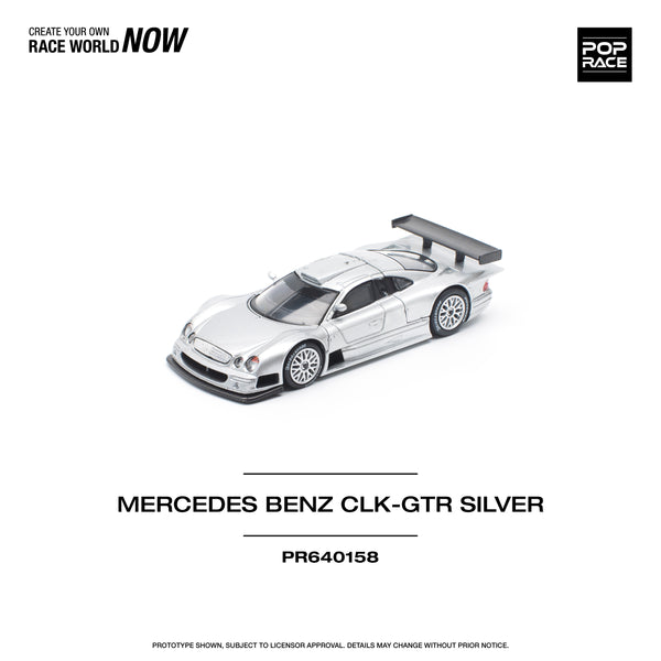 [POP RACE] 1:64 Mercedes-Benz AMG CLK GTR - Silver