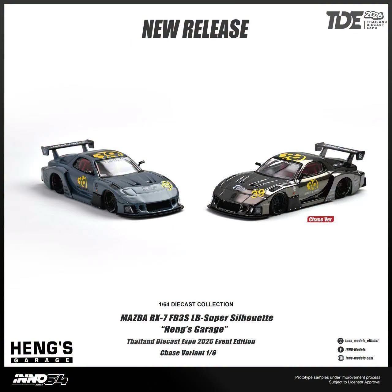 [INNO64] Mazda RX-7 (FD3S) LB-Super Silhouette “Heng’s Garage” [Thailand Diecast Expo 2026 Event Edition]