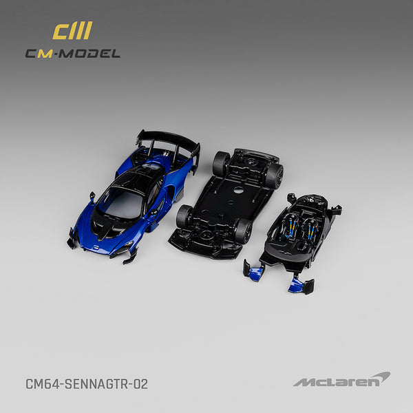 [CM MODEL] 1/64 Mclaren Senna GTR Metallic Blue