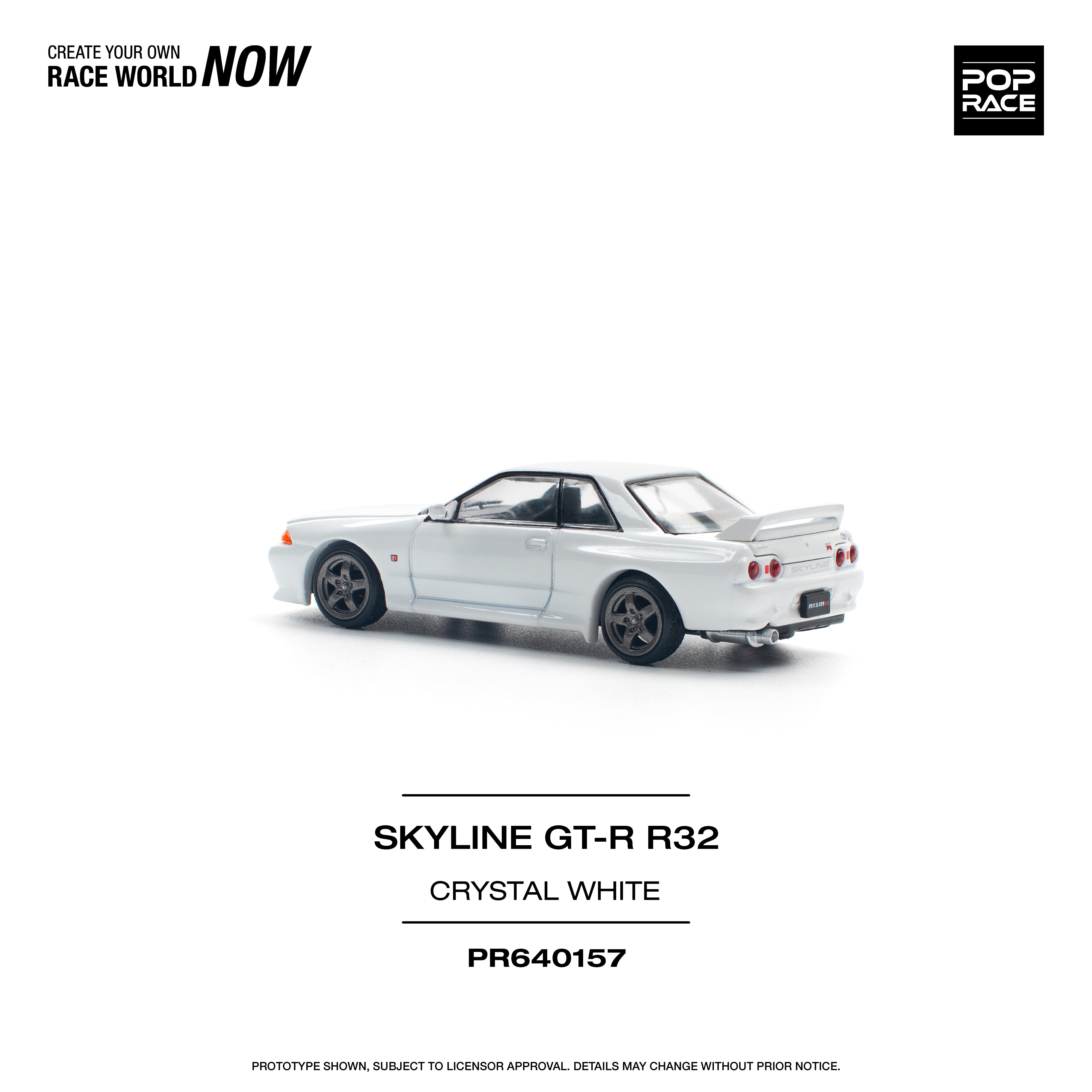 [POP RACE] 1:64 Nissan Skyline GT-R R32 - Crystal White